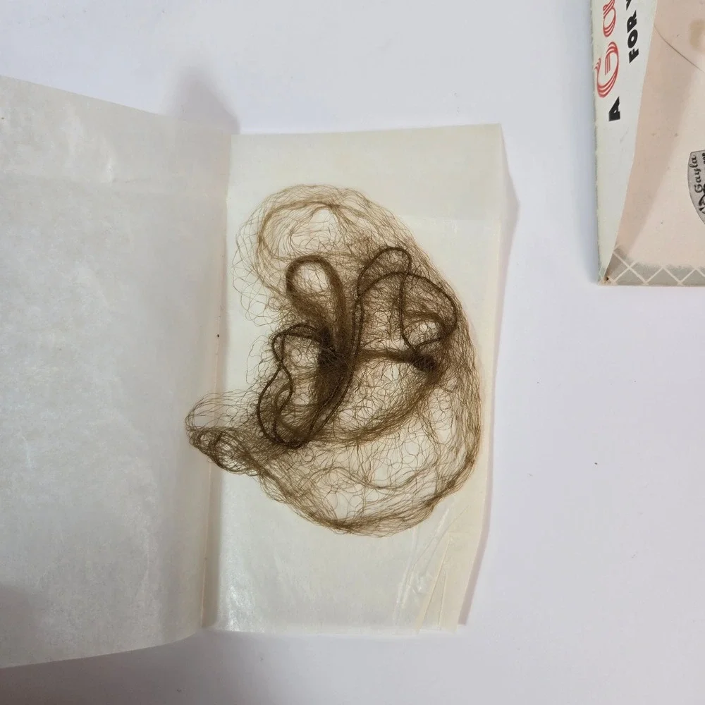 Vintage 1953 Gayla Nylon Hair Net No 581 Bob Size Light Brown New Old Stock NOS